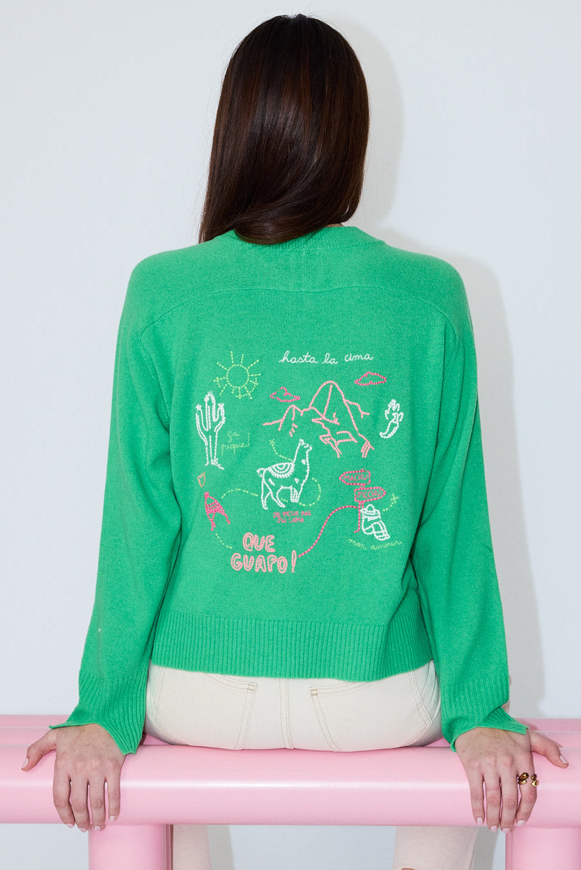 MA PETITE CAPSULE - Machu Picchu Green Sweater