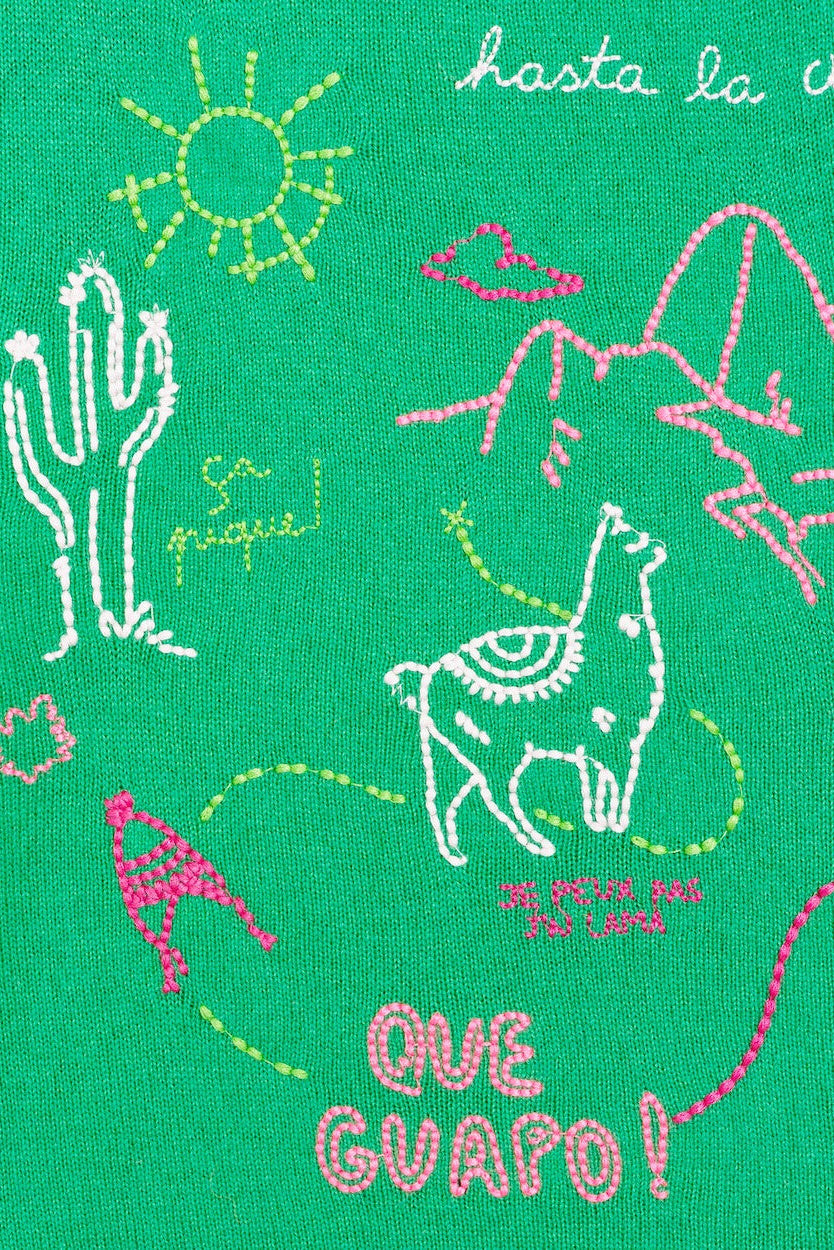MA PETITE CAPSULE - Machu Picchu Green Sweater