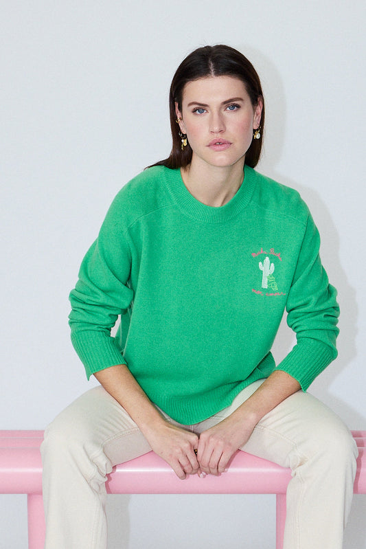 MA PETITE CAPSULE - Machu Picchu Green Sweater