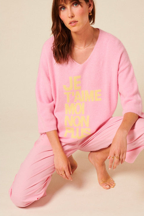 Nostalgic sweater pink