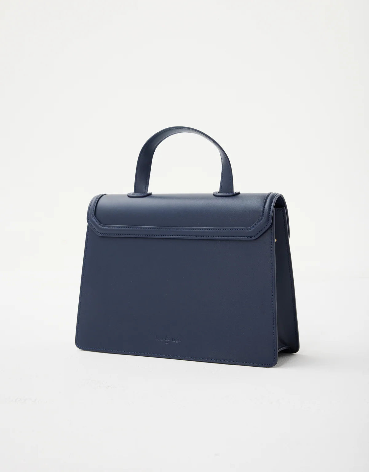 Leo Leather Bag - Navy