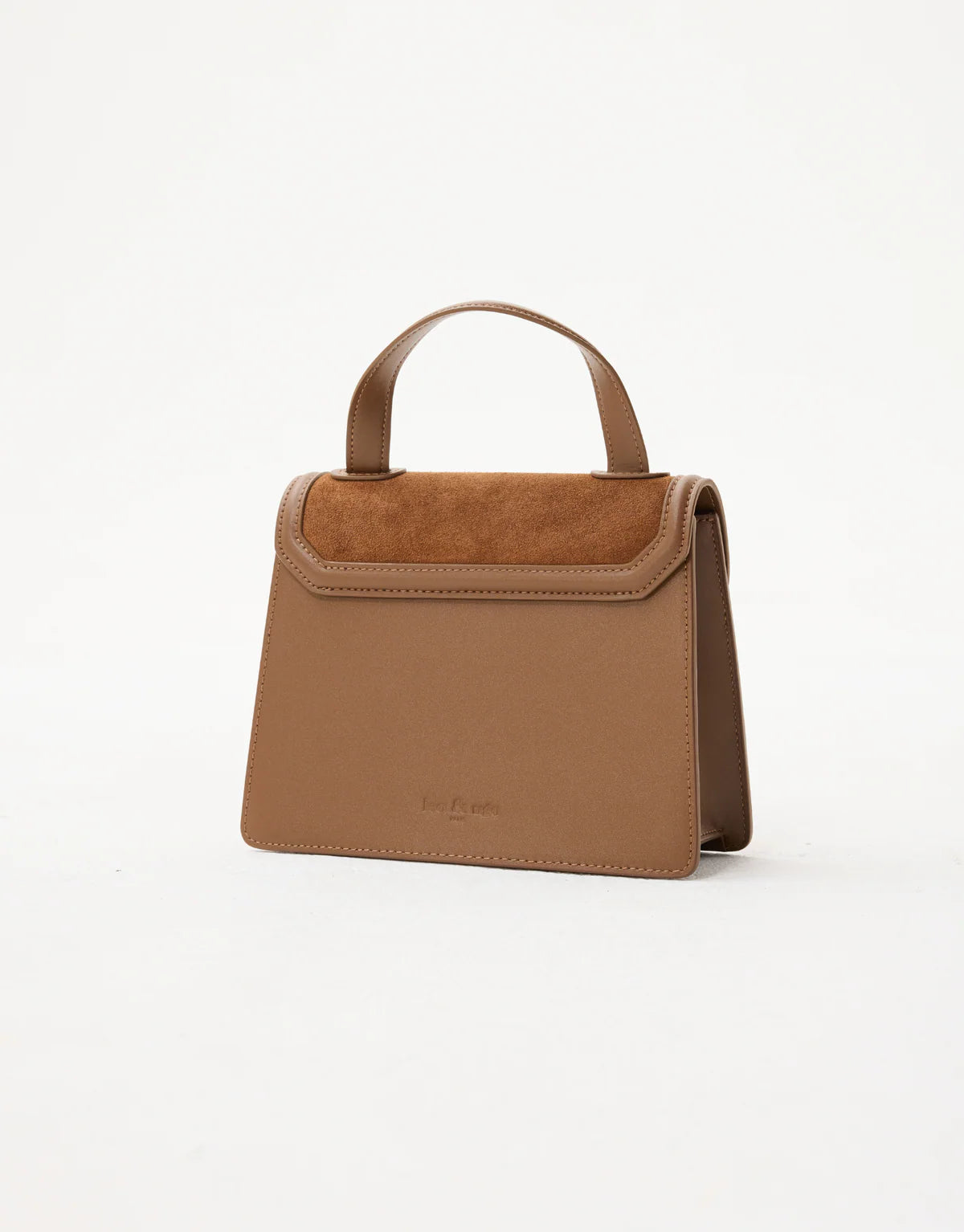 Leo Mini Leather Suede Bag - Beige