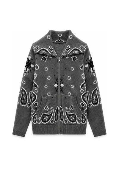 SHADES SELECTION -  Anthracite Gray bandana zip Jacket